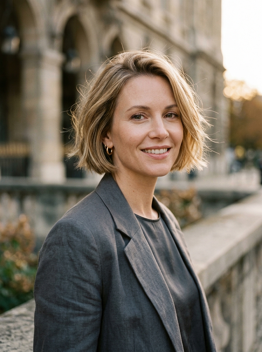 Textured Bob mit feinen Spitzen als Kurze Bob Frisuren für feines Haar Inspiration 2026